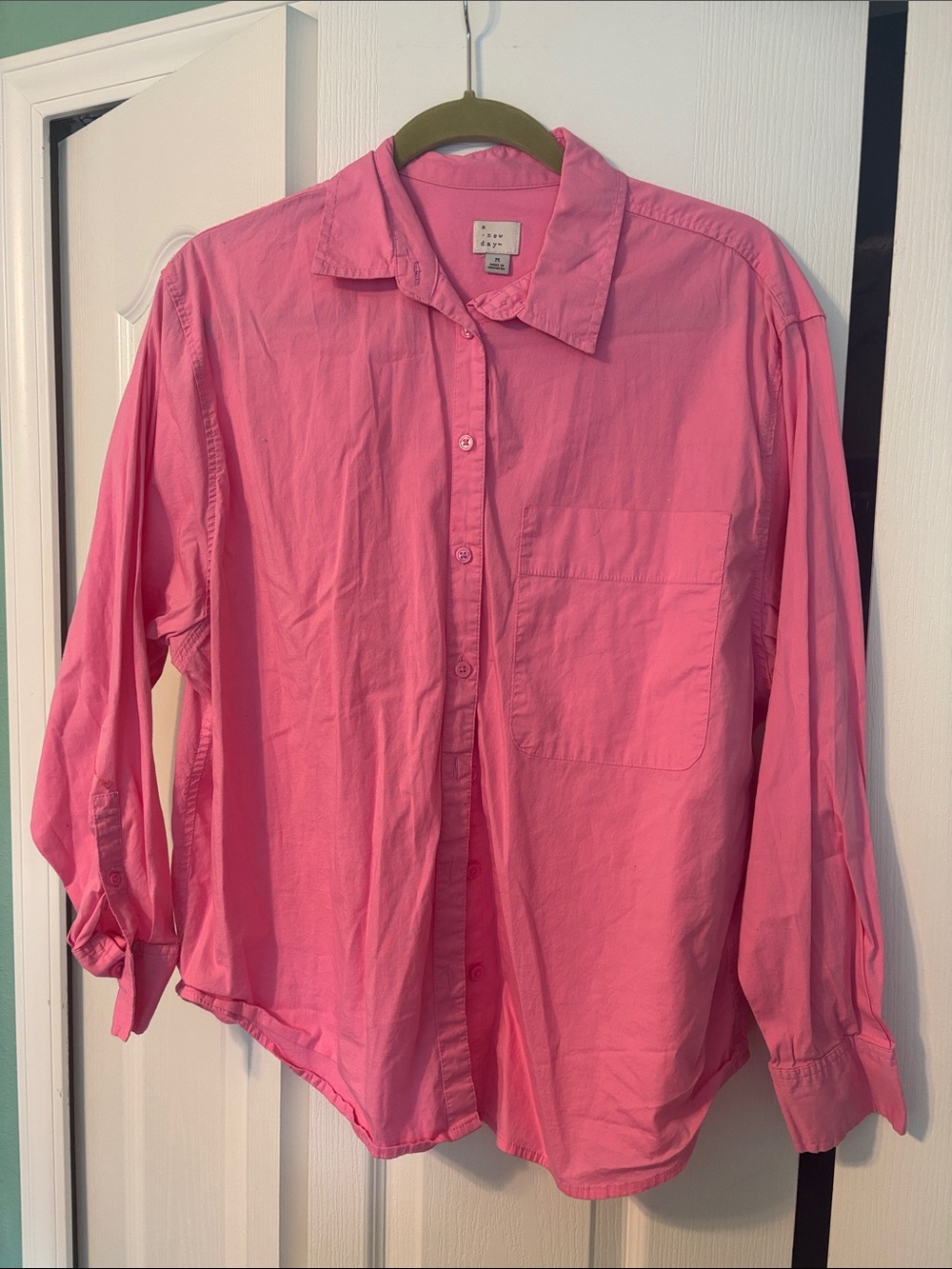 a new day Pink Button-Up Girl's Shirt